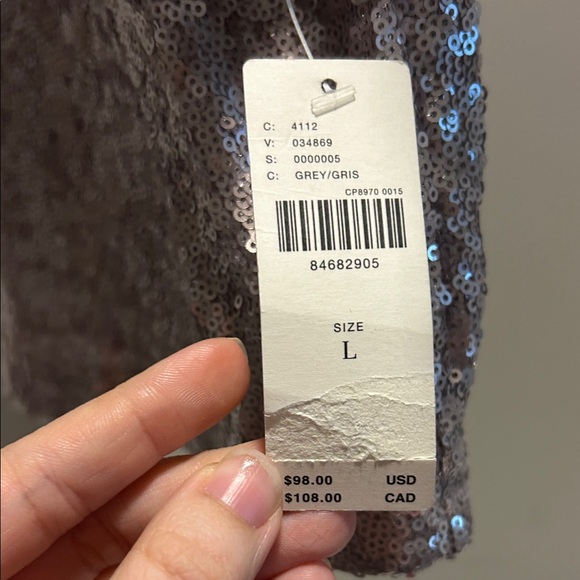 Anthropologie Lavender Sequin Blouse - Picture 4 of 9